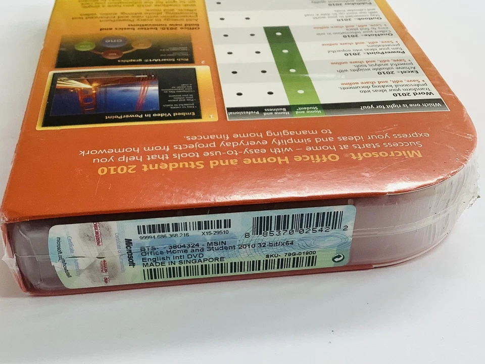 "BRAND NEW" Microsoft Office Home and Student 2010 (Windows) (79G-01900) x3 Pack - Image 3 of 4