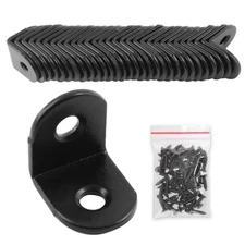 32 Pcs Black Corner Brace L Bracket, 20mm Stainless Steel Right Angle Bracket...