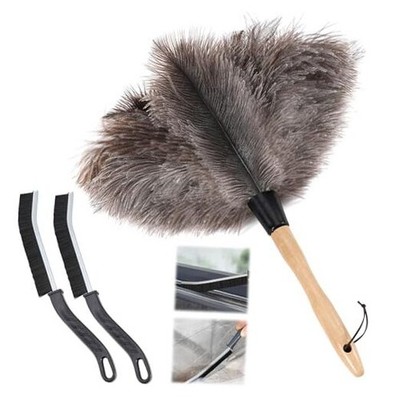  Ostrich Feather Duster - 14 inches Fluffy Handle Reusable Feather 14inch Kit
