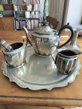 Teeset aufwendig versilbert, England, 19. Jahrhundert, hard soldered, sehr gut