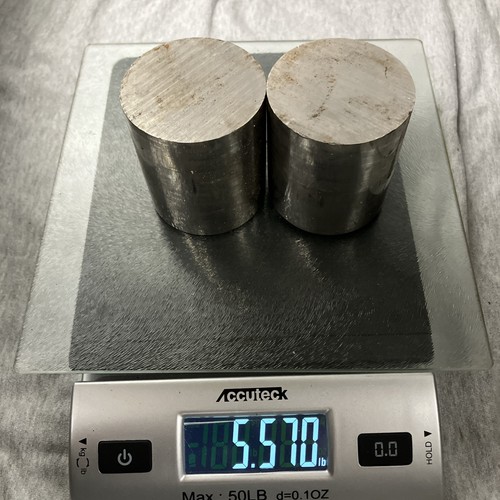 (2) 2.25” ROUND 416 STAINLESS STEEL ROD BAR STOCK DROP 5.570 Lb. LENGTHS VARY