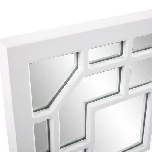 Howard Elliott Aldrich 46 1/2" High Matte White Wood Wall Mirror - Picture 2 of 5