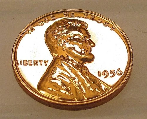 1956 Gem  Proof  Lincoln Wheat Cent EYE CANDY Blazing Red Beauty #208 ~ 11