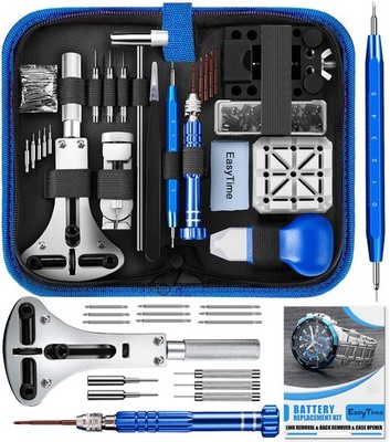 EasyTime Watch Link Removal Kit: Professional Battery Replacement Blue 