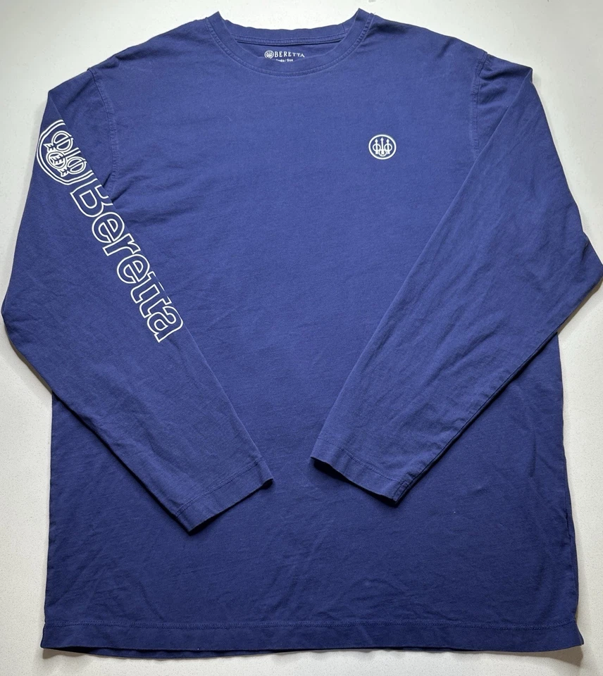 Camiseta manga larga BERETTA USA para hombre talla M azul tiro armas de fuego Foto 3 de 4