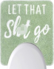 Homantic Fun Toilet Rug U Shaped 1'8" x 2' U-Shape , Green Let That Go