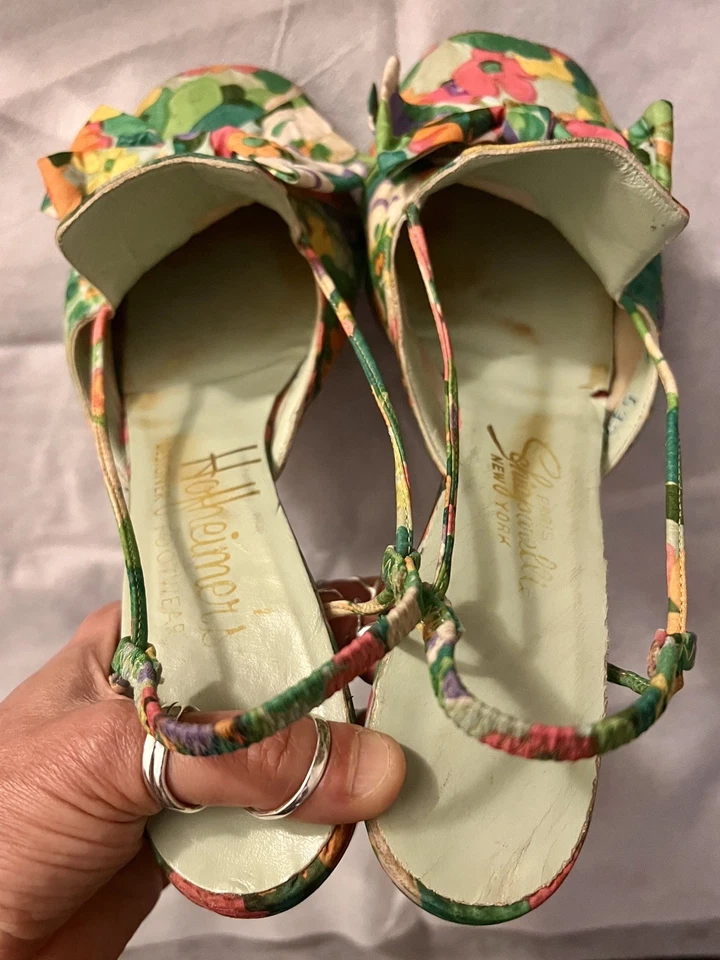 Zapatos Schiaparelli ULTRA RAROS 8-8.5, Vintage Años 50-60 Coloridos, Diseñador Nueva York Foto 4 de 4