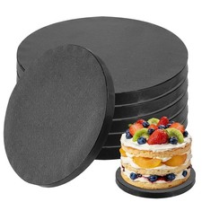 6Pcs Cake Boards 6 Inch Round Cake Drums Circle Cardboard Base Black