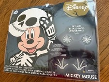 Disney Park Mickey Mouse Adult Costume Light Up Accessory Set Gloves Ears-Sealed