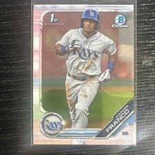 Bowman Chrome Wander Franco 1st Edition Rookie #BCP-100 2019 Tampa Bay Rays