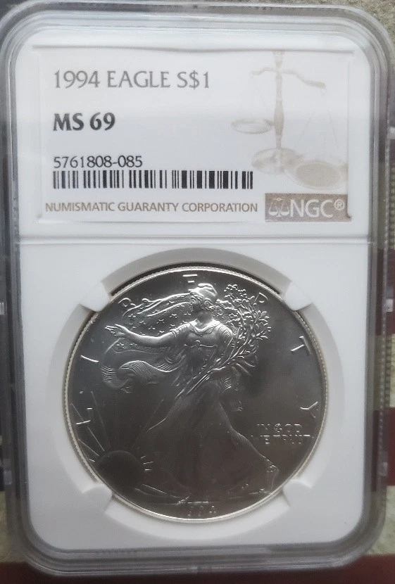 American Eagle MS 69 Graded 1994 Silver Bullion Coins for sale | eBay