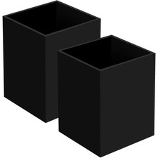 Acrylic Pen Holder Organizer, Black Pencil Holder for Desk, 2 Pack Pen Holder