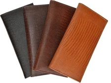 Marshal Leather Checkbook Cover Case #156 Snake Pattern