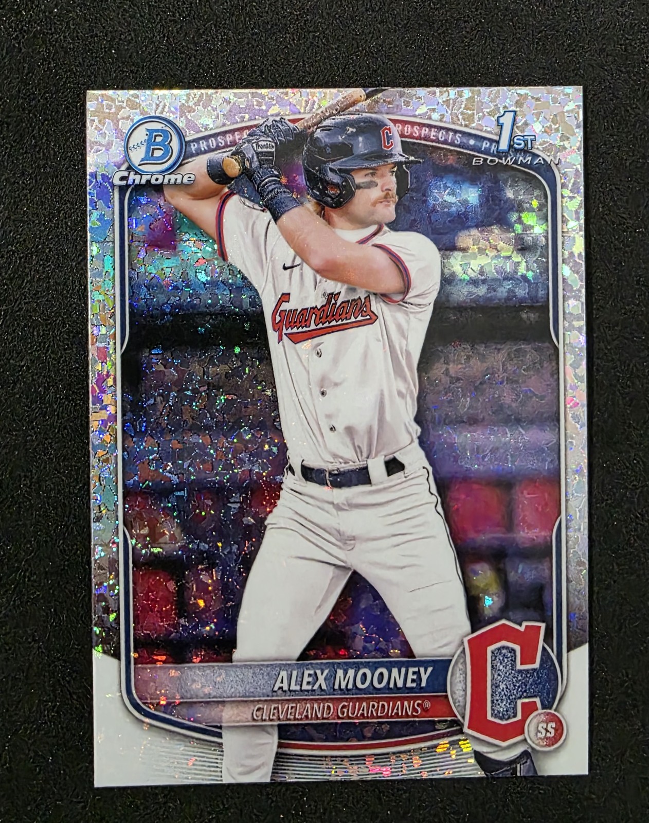 2025 Bowman Chrome Alex Mooney 1st Mini Diamond Refractor Prospects Card BCP-149