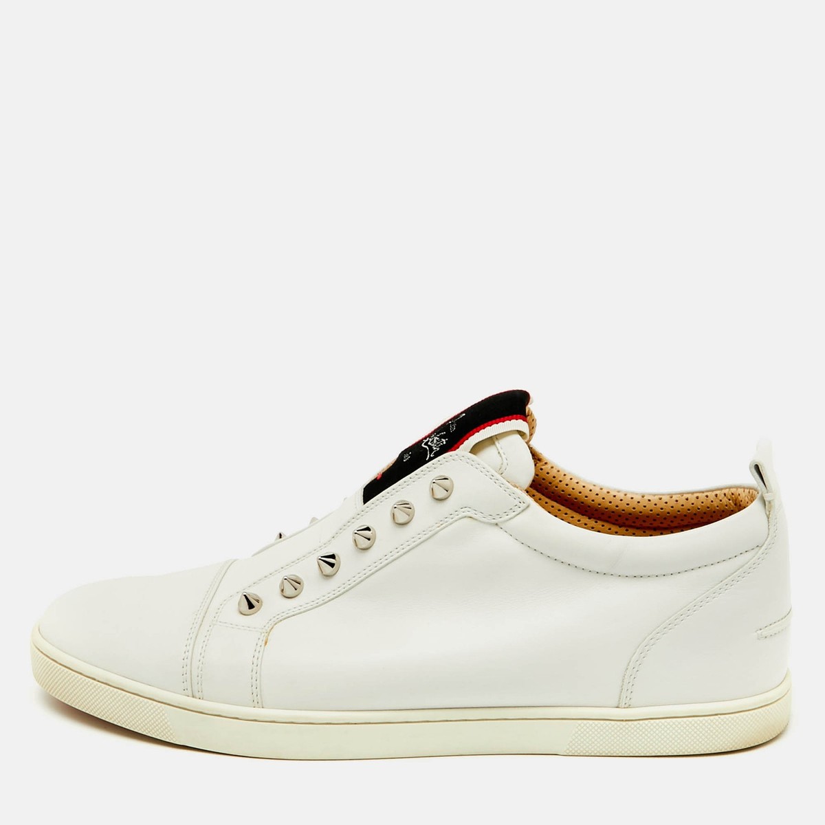 Christian Louboutin White Leather F.A.V Fique A Vontade