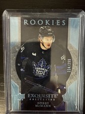 2023-24 Exquisite Collection RC Platinum Blue #R48 Bobby McMann  #D/299- Leafs