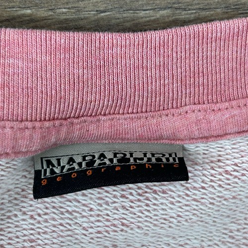 Napapijri Sweater Men's XL Crewneck Jumper Pink Lightweight Pullover - Picture 3 of 13