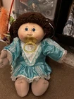 Cabbage Patch Kids Girl Doll 1984 Signed Xavier Roberts Brown Hair Blue Eyes Pa…