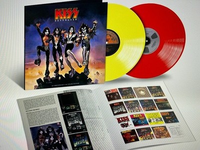 KISS Destroyer 45th Anniversary 2LP Deluxe Edition Yellow & Red Color Vinyl Beth