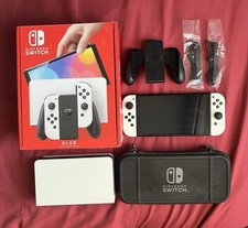 Nintendo Switch OLED CIB - White  Case  400 GB SD