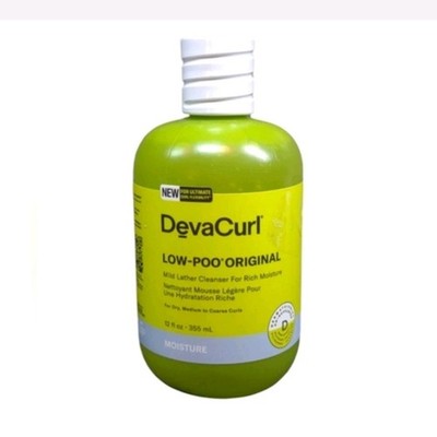 DevaCurl Low-Poo Original Shampoo, Moisturizing for Dry Hair 12 fl oz/355 mL NEW