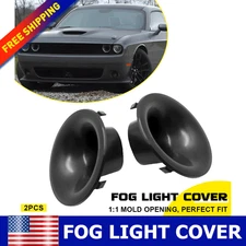 2pcs Front Fog Light Lamp Cover Trim Decor For Dodge Challenger 2015-2023 AUXITO