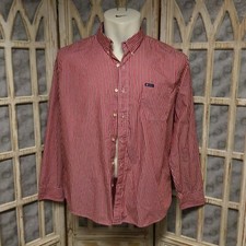 Men’s Chaps Red Striped Longsleeve Dress Shirt Size XXL