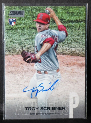 TROY SCRIBNER 2018 Topps Stadium Club Autographs #SCA-TS ROOKIE CARD