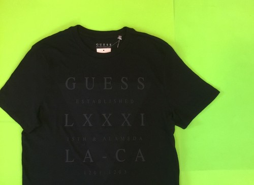 GUESS Los Angeles Men’s Short Sleeve T-Shirt Size SMALL Black 100% Cotton - Picture 8 of 12
