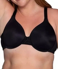 Vanity Fair Beauty Back Size 44 DD Black Full Figure Underwire Bra St:76380