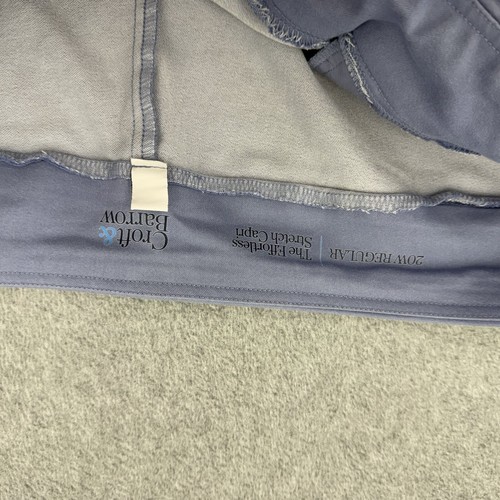 Croft Barrow Pants Womens 20W Light Blue Gray Capri Pull On Comfort Stretch - Imagen 5 de 11