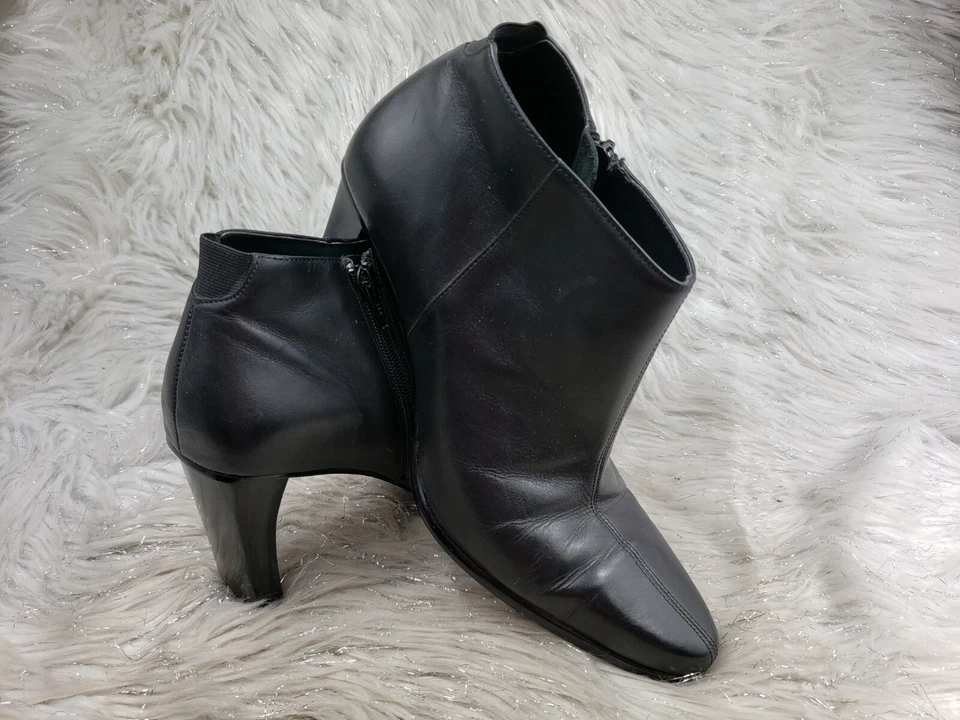 Botines Tacones GLORIA VANDERBILT Cuero Negro Talla 10 Foto 2 de 4