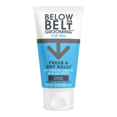 Below The Belt For Men Fresh & Dry Balls Intimate Groin Deodorant Cool 75ml