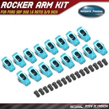 Blue 2024 Aluminum Rocker Arm Set For Ford Sbf 302 1.6 Ratio 38 Self-aligning