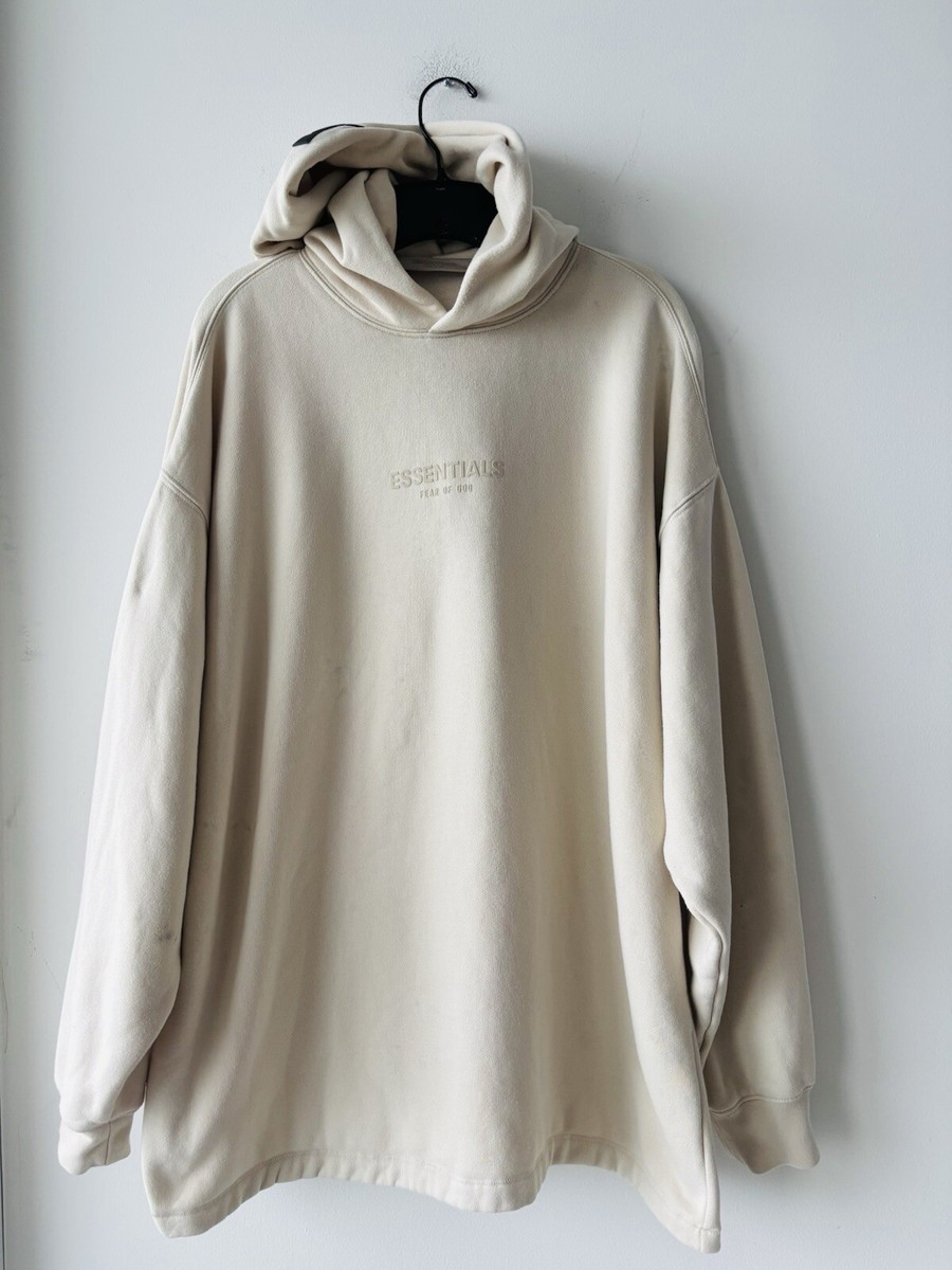 Fear Of God Essentials Hoodie Logo Bonded Beige Unisex