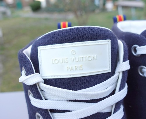 LOUIS VUITTON SHOES 42 shoe sneaker sneakers logo 8 high top navy white red - Bild 15 von 22
