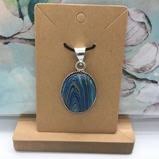 2  Rainbow Calsilica Gemstone Pendant  Bail 925 Silver Plated Handmade 3130