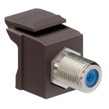 Leviton 41084-FBF F-Type QuickPort Connector Screw-On Front Nickel-Plated Brown
