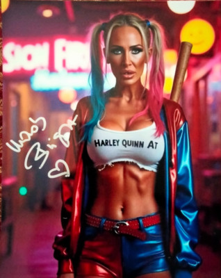 MANDY BRIGHT signed 8x10 PHOTO Harley Quinn cosplay LOT B