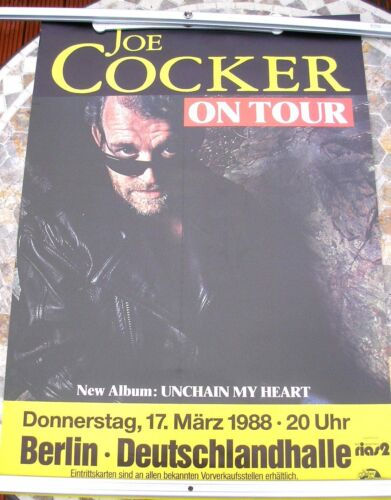 JOE COCKER 1988  tour poster 34 x 23  original - Afbeelding 1 van 1