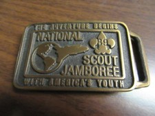 1989 National Jamboree Max Silber Belt Buckle c000