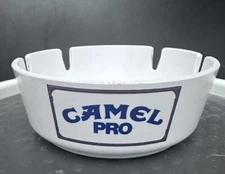 Vintage Camel Pro Cigarette ashtray, White Plastic, Saf-T-Dish Ash Tray USA