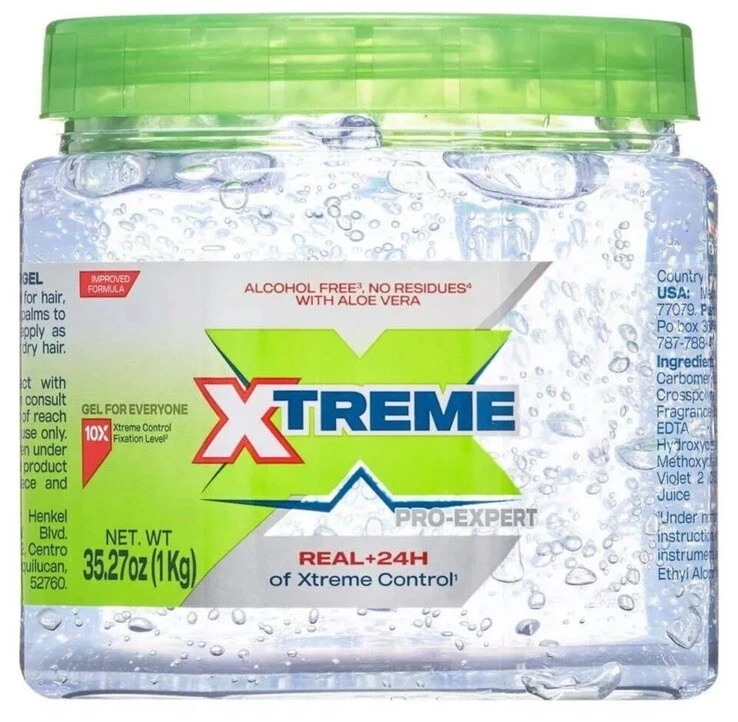 Gel de peinado Xtreme Pro-Expert con aloe vera, unisex, tarro Jumbo transparente de 35,27 oz Foto 2 de 4