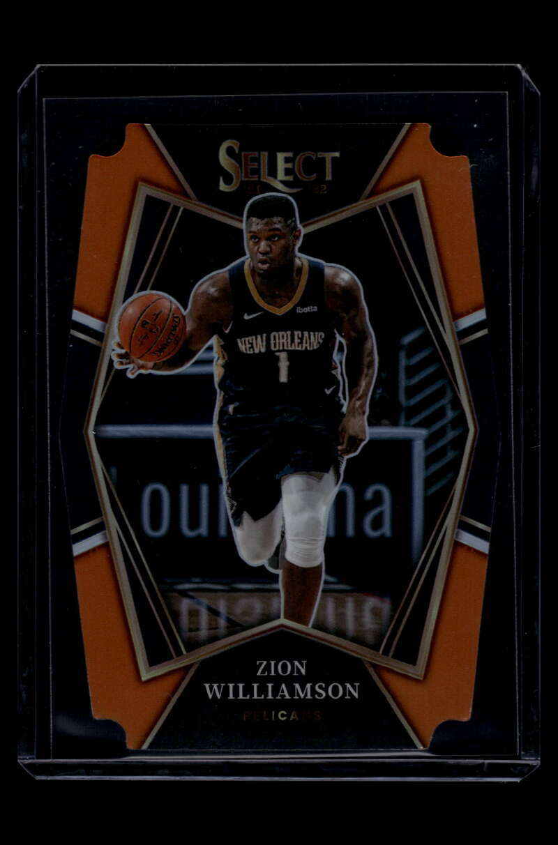 2021-22 Select Prizms Orange Die Cut Refractor 191 Zion Williamson 28/65