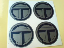 TALBOT T  Wheel Centre Silver Race Rally Car Stickers Decals 4 off 50mm