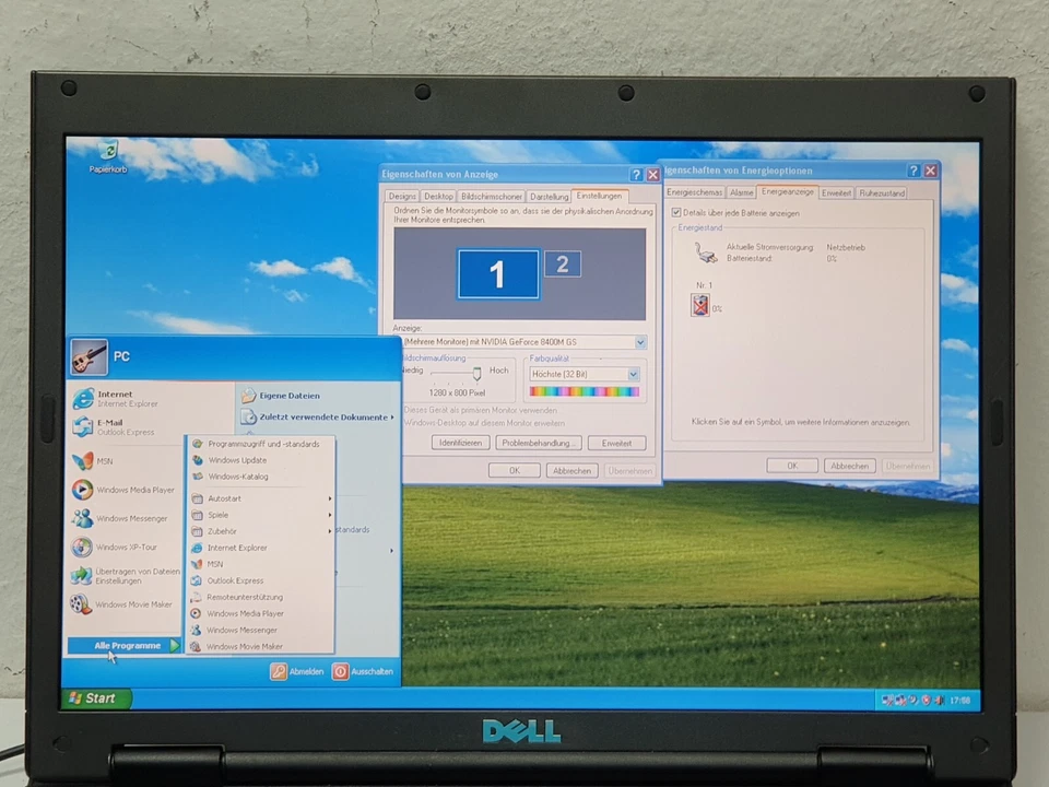 DELL VOSTRO 1510 Windows XP Gamer Laptop Notebook C2D 2,00GHz 3GB 250GB 15,4" GF - Bild 2 von 4