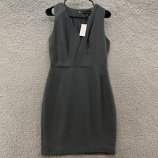 Banana Republic Sheath Dress Gray Women 6 Lined Sleeveless Business Minimalist