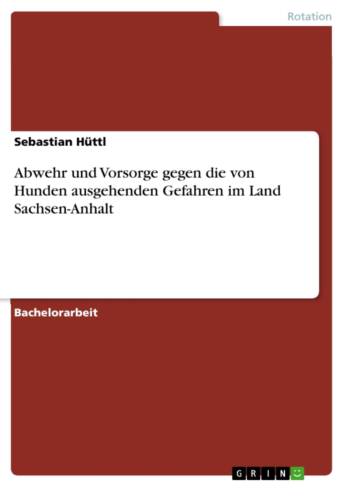 Thumbnail - Abwehr Und Vorsorge Gegen Die Von Hunden Ausgehenden Gefahren Land