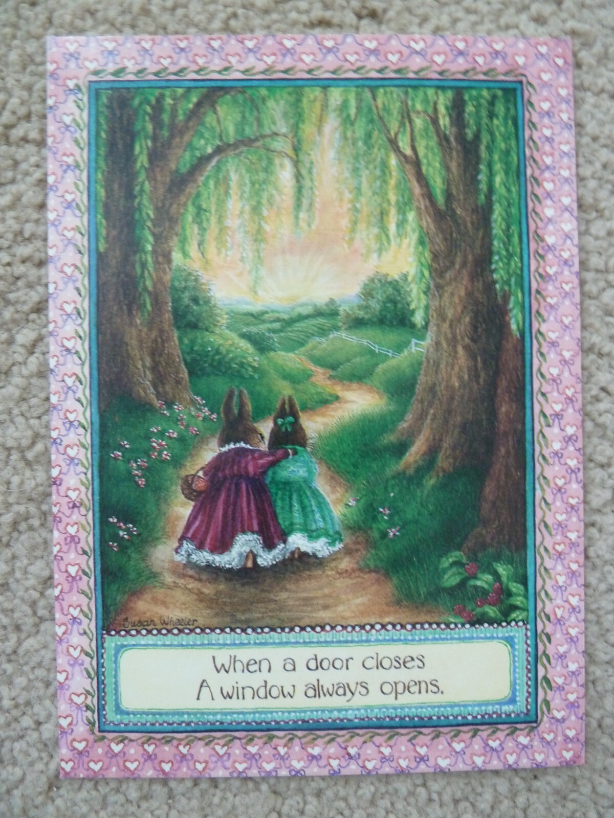 Holly Pond Hill Greeting Card Susan Wheeler When a Door Closes A Window