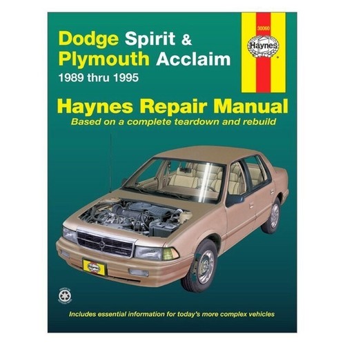 Repair Manual Haynes 30060 Dodge Spirt & Acclaim 1989-95 New - Bild 1 von 1